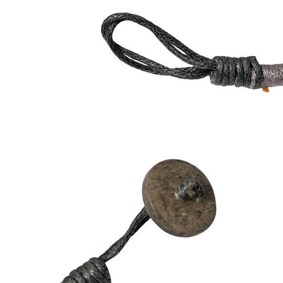 Handcrafted Abstract Pendant Necklace Leopard Print Mother of Pearl Accents - Picture 6 of 9